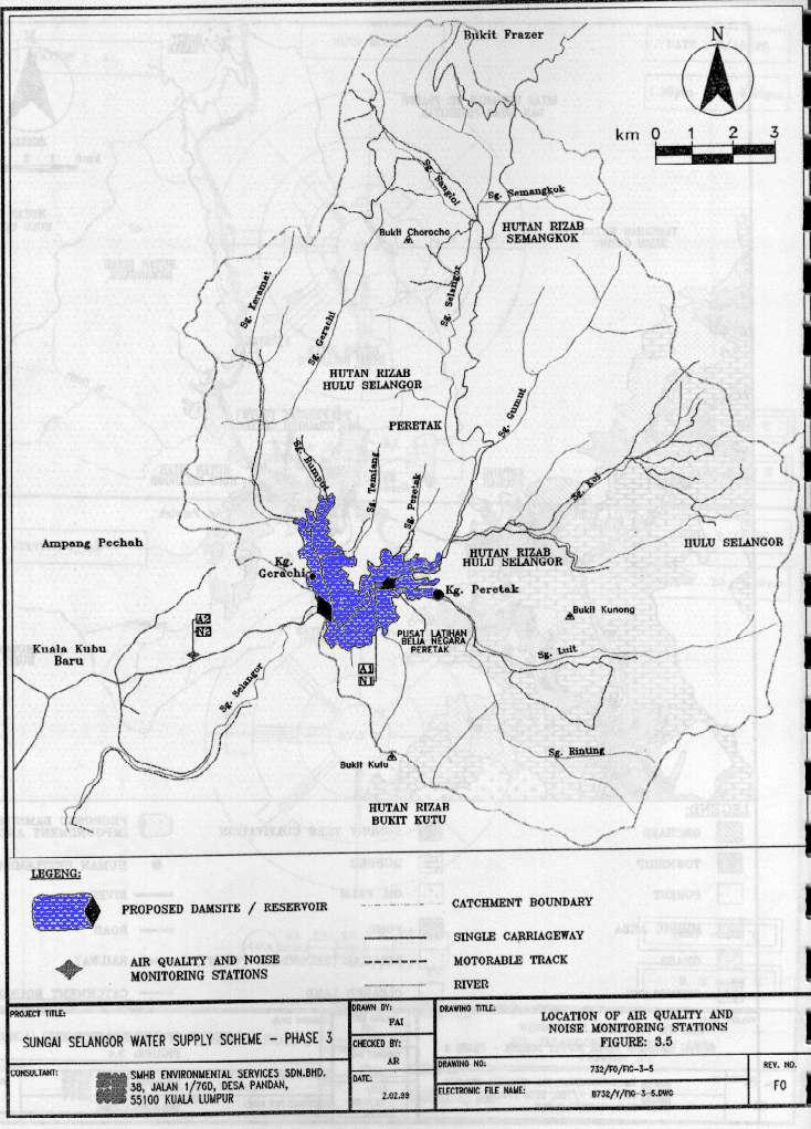 Proposed Selangor Dam: RESERVOIR AREA (EIA report by SMHB)